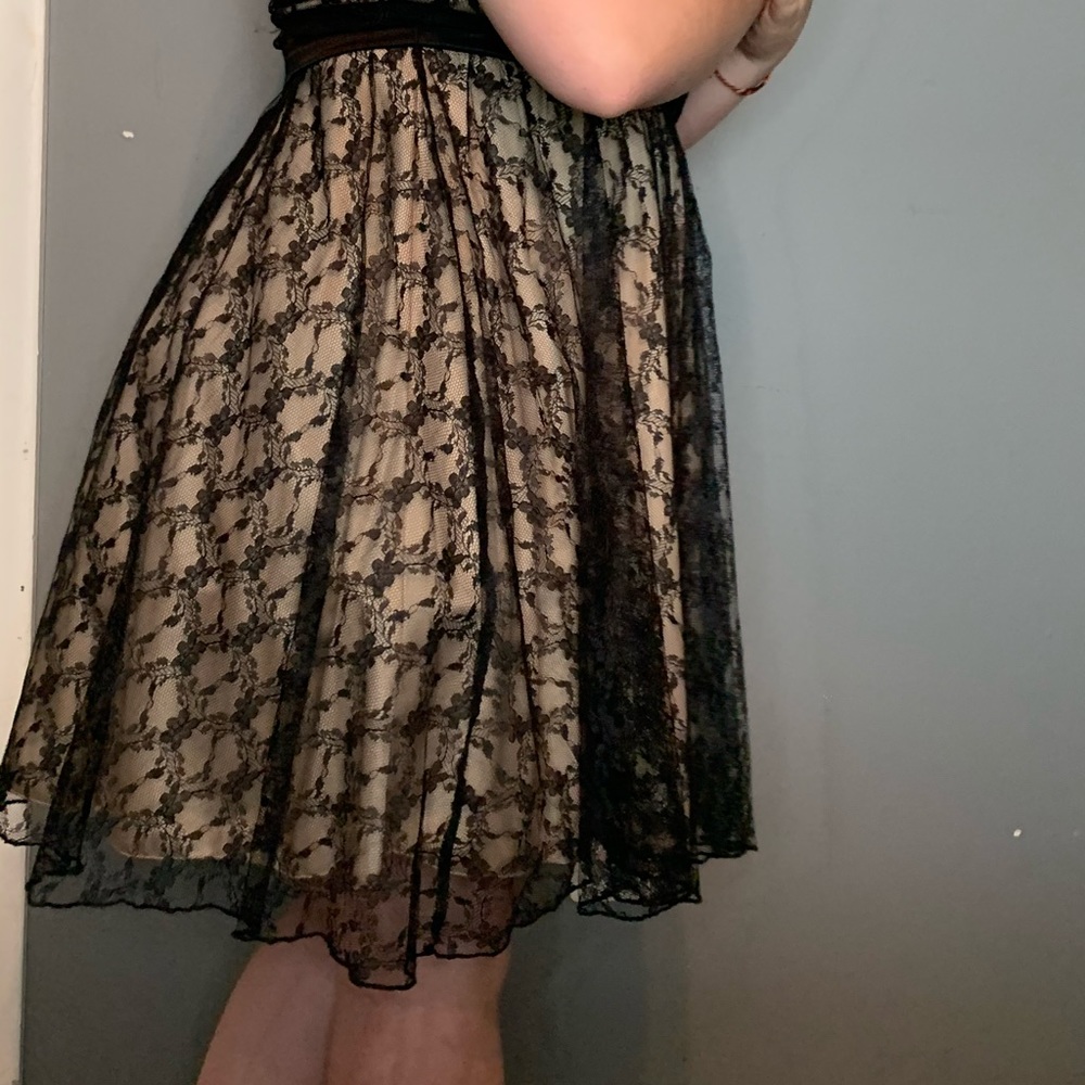 black/tan lace appropriate behavior dress - Picture 3 of 3
